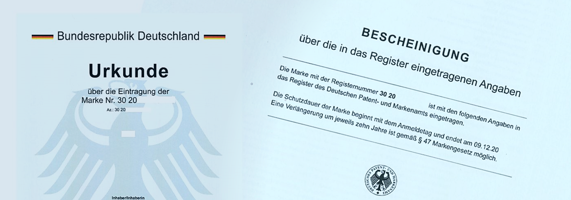 German Trade Mark Certificate